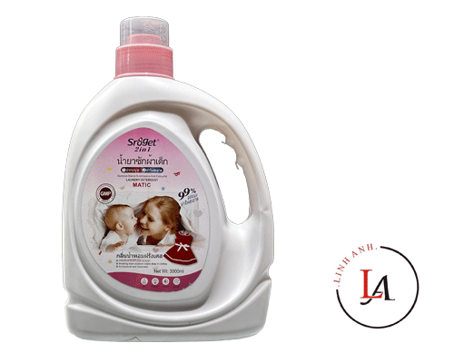 Nước giặt xả TE Sroget 3L dịu nhẹ hồng / phấn hồng